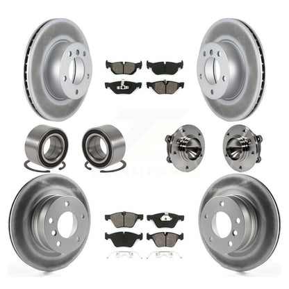 Kit de patins de rotor de frein enduits de roulement de moyeu avant et arrière (10 pièces) pour BMW 128 08-13