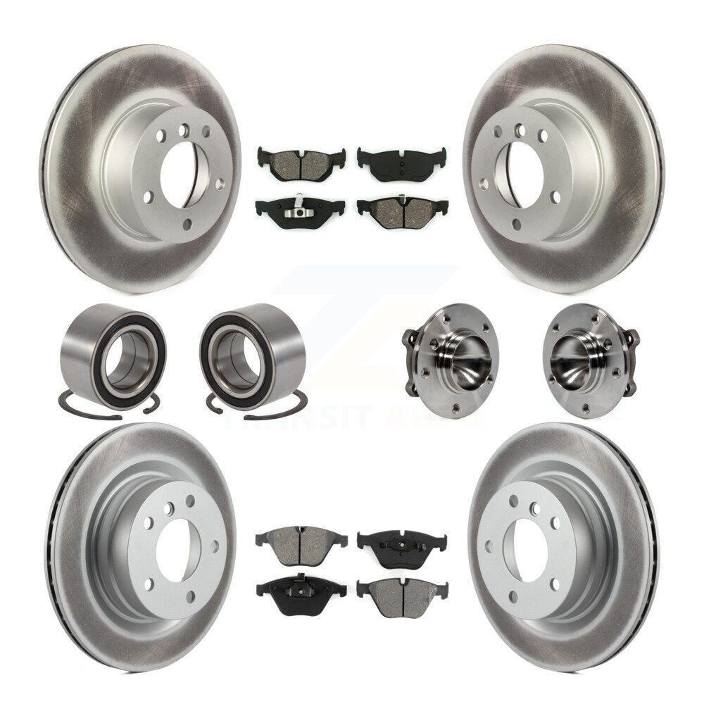 Kit de chaussures de plaquettes de Rotor de frein à disque revêtues de roulement de moyeu avant et arrière (10 pièces) pour BMW 328