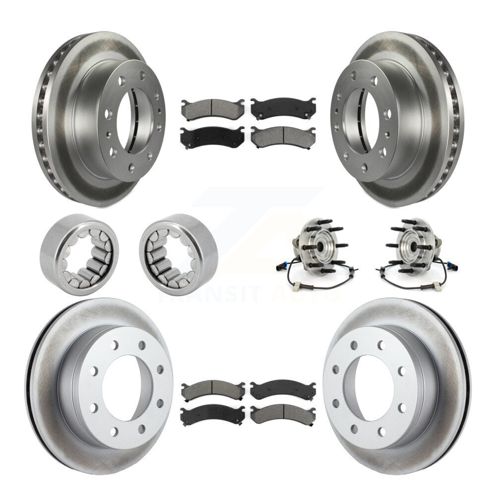 Kit de patins de rotor de frein à disque revêtu de roulement de moyeu avant et arrière (10 pièces) pour Hummer H