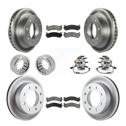 Kit de patins de rotor de frein à disque revêtu de roulement de moyeu avant et arrière (10 pièces) pour Hummer H