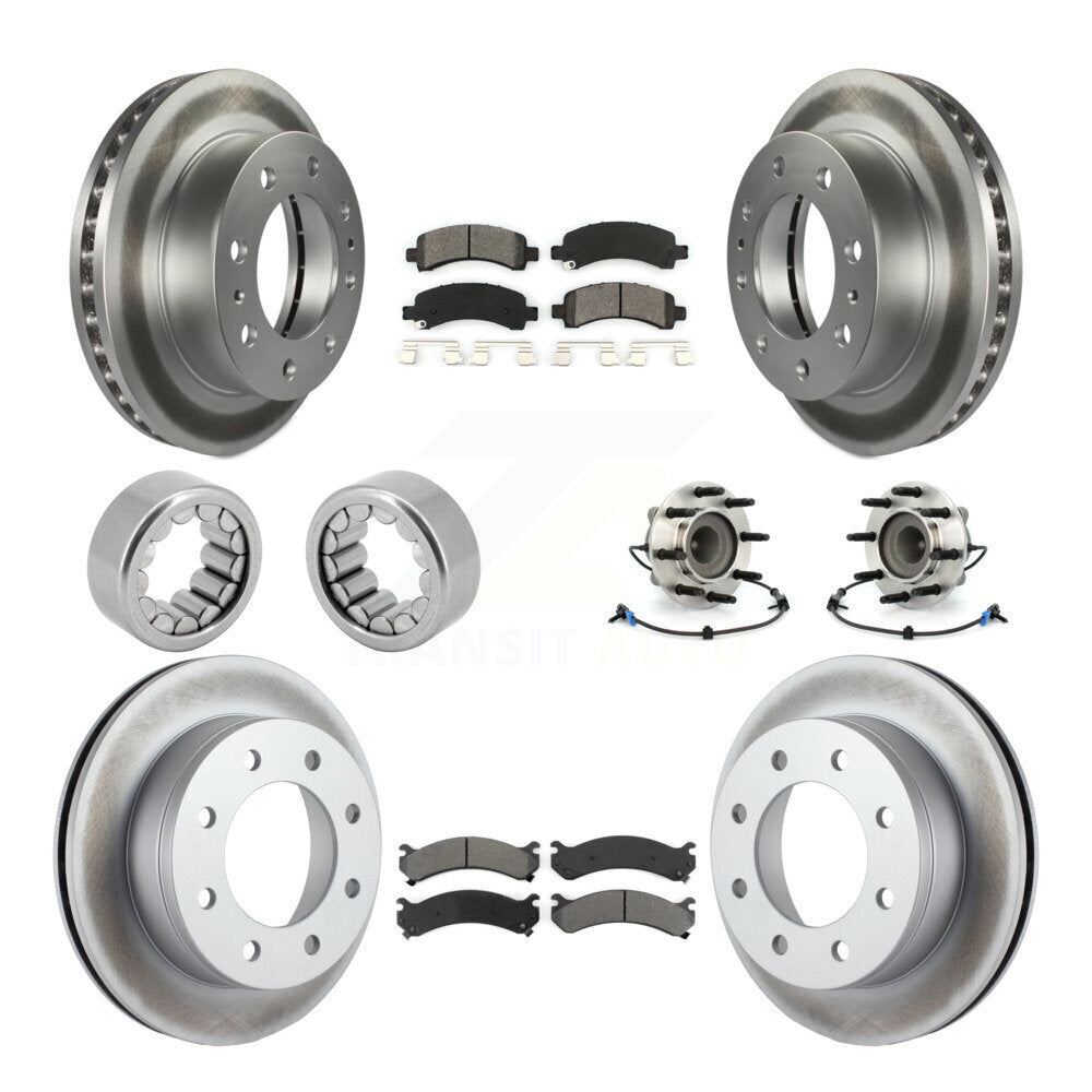 Kit de chaussures de plaquettes de Rotor de frein de manteau de roulement de moyeu avant et arrière (10 pièces) pour GMC Savana 250