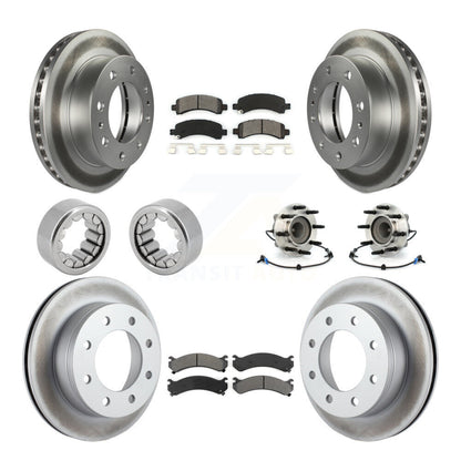 Kit de chaussures de plaquettes de Rotor de frein de manteau de roulement de moyeu avant et arrière (10 pièces) pour GMC Savana 250