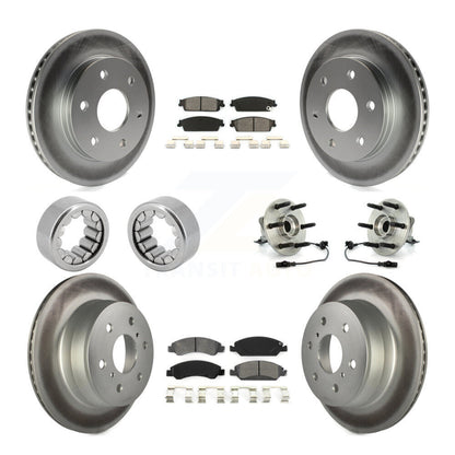 Kit de chaussures de plaquettes de Rotor de frein, roulement de moyeu avant et arrière (10 pièces) pour GMC Sierra 150