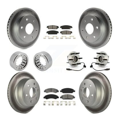 Kit de chaussures de plaquettes de Rotor de frein, roulement de moyeu avant et arrière (10 pièces) pour GMC Sierra 150