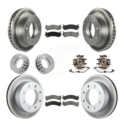 Kit de patins de Rotor de frein enduits de roulement de moyeu avant et arrière (10 pièces) pour Hummer H2 250