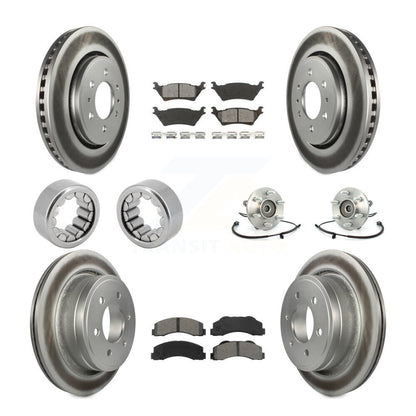 Kit de patins de rotor de frein enduits de roulement de moyeu avant et arrière (10 pièces) pour Ford F-150 4W