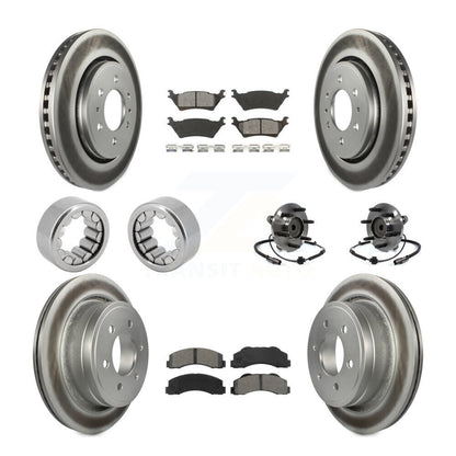 Kit de patins de rotor de frein enduits de roulement de moyeu avant et arrière (10 pièces) pour Ford F-150 RW