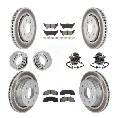 Kit de patins de rotor de frein enduits de roulement de moyeu avant et arrière (10 pièces) pour Ford F-150 RW