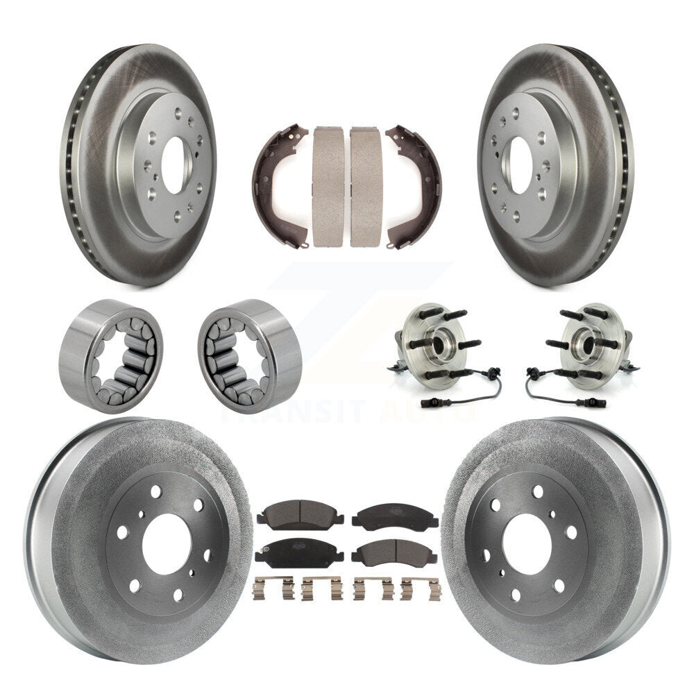Kit de chaussures de plaquettes de Rotor de frein, roulement de moyeu avant et arrière (10 pièces) pour GMC Sierra 150