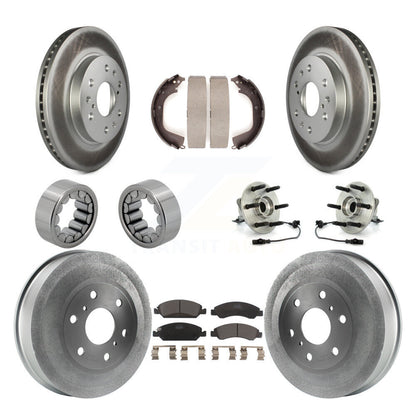 Kit de chaussures de plaquettes de Rotor de frein, roulement de moyeu avant et arrière (10 pièces) pour GMC Sierra 150