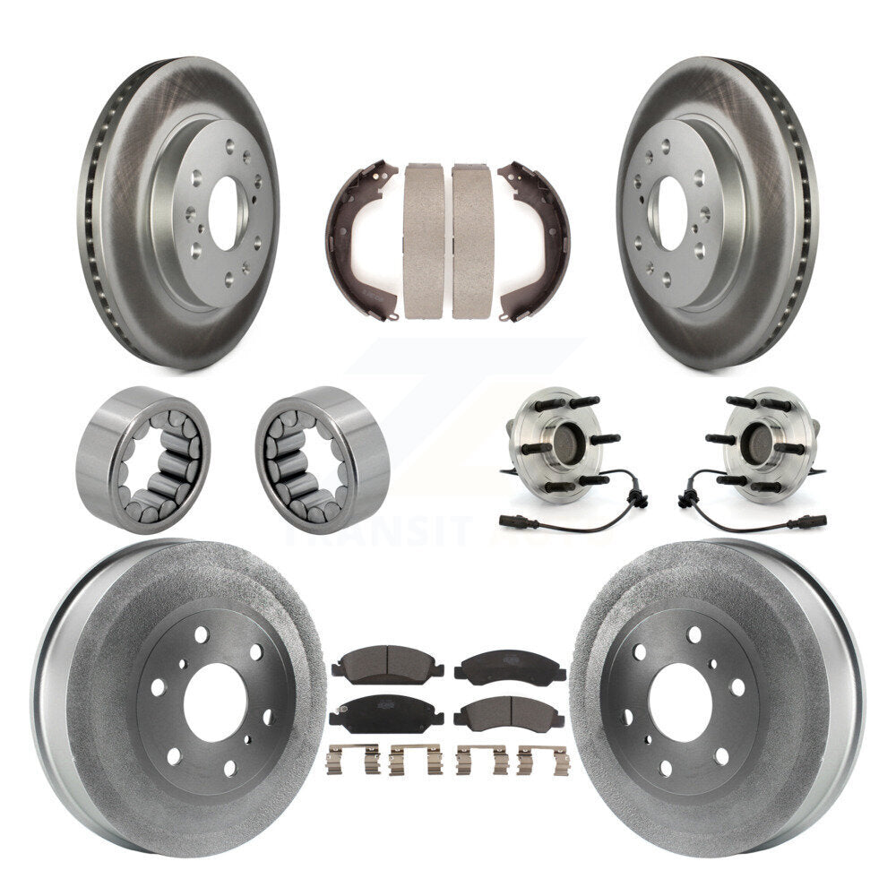 Kit de chaussures de plaquettes de Rotor de frein, roulement de moyeu avant et arrière (10 pièces) pour GMC Sierra 150