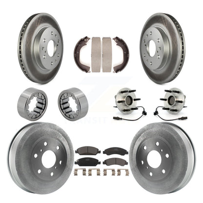Kit de chaussures de plaquettes de Rotor de frein, roulement de moyeu avant et arrière (10 pièces) pour GMC Sierra 150
