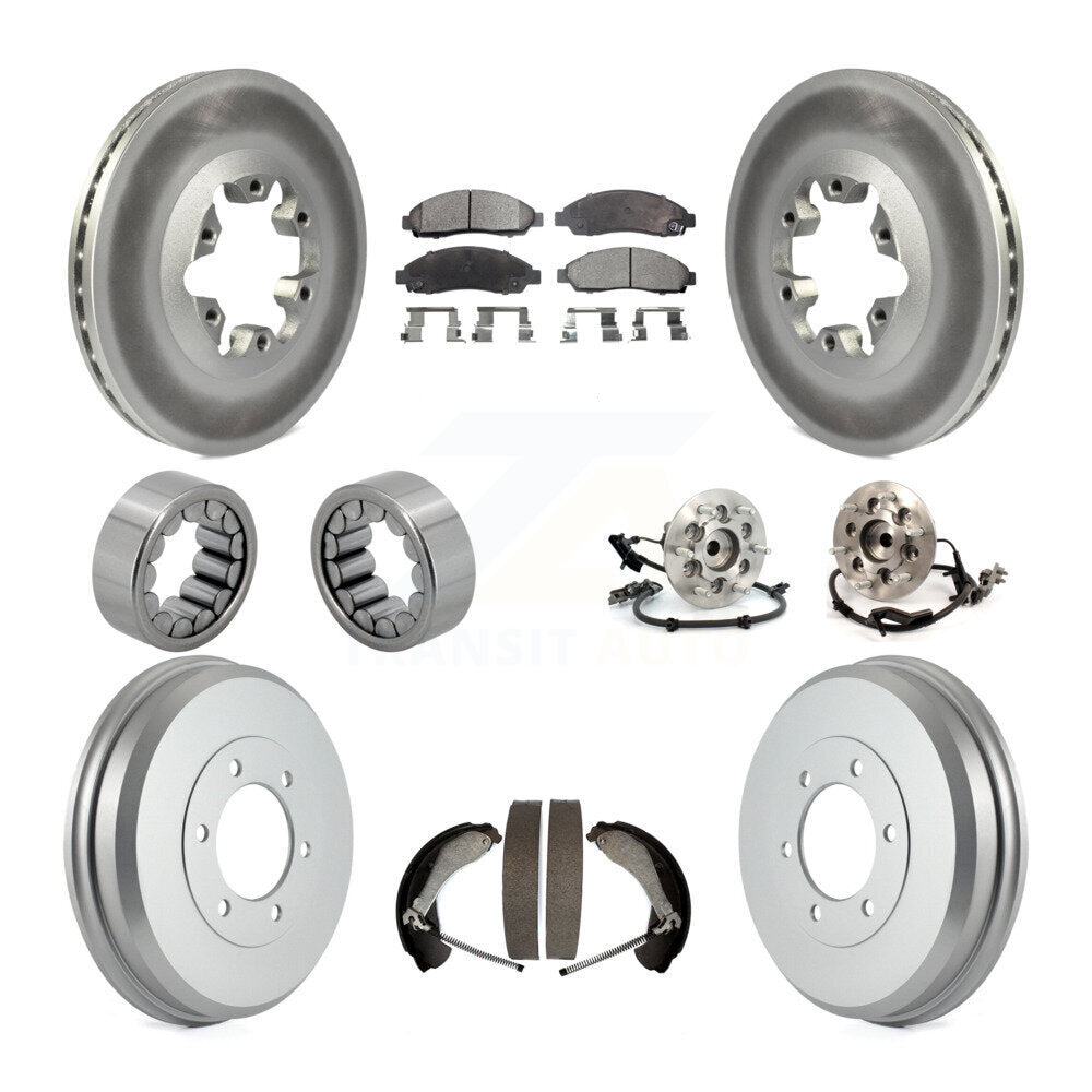 Kit de chaussures de plaquettes de Rotor de frein enduites de roulement de moyeu avant et arrière (10 pièces) pour Chevrolet GM