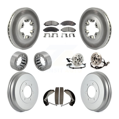 Kit de chaussures de plaquettes de Rotor de frein enduites de roulement de moyeu avant et arrière (10 pièces) pour Chevrolet GM