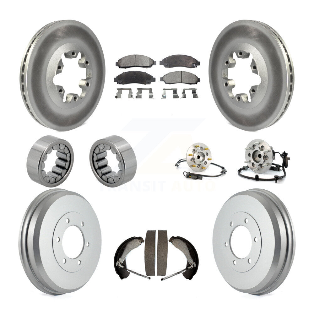 Kit de chaussures de plaquettes de Rotor de frein enduites de roulement de moyeu avant et arrière (10 pièces) pour Chevrolet GM