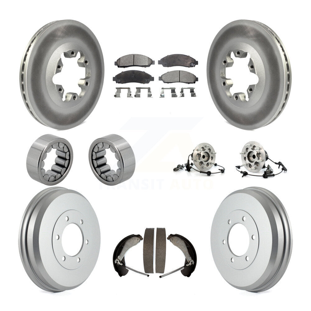 Kit de chaussures de plaquettes de Rotor de frein enduites de roulement de moyeu avant et arrière (10 pièces) pour Chevrolet GM