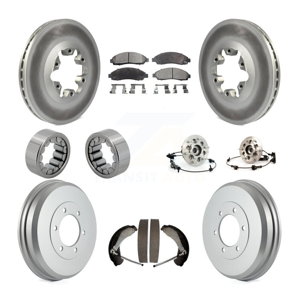 Kit de chaussures de plaquettes de Rotor de frein enduites de roulement de moyeu avant et arrière (10 pièces) pour Chevrolet GM