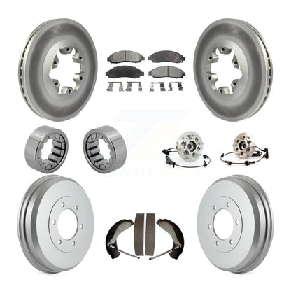 Kit de chaussures de plaquettes de Rotor de frein enduites de roulement de moyeu avant et arrière (10 pièces) pour Chevrolet GM