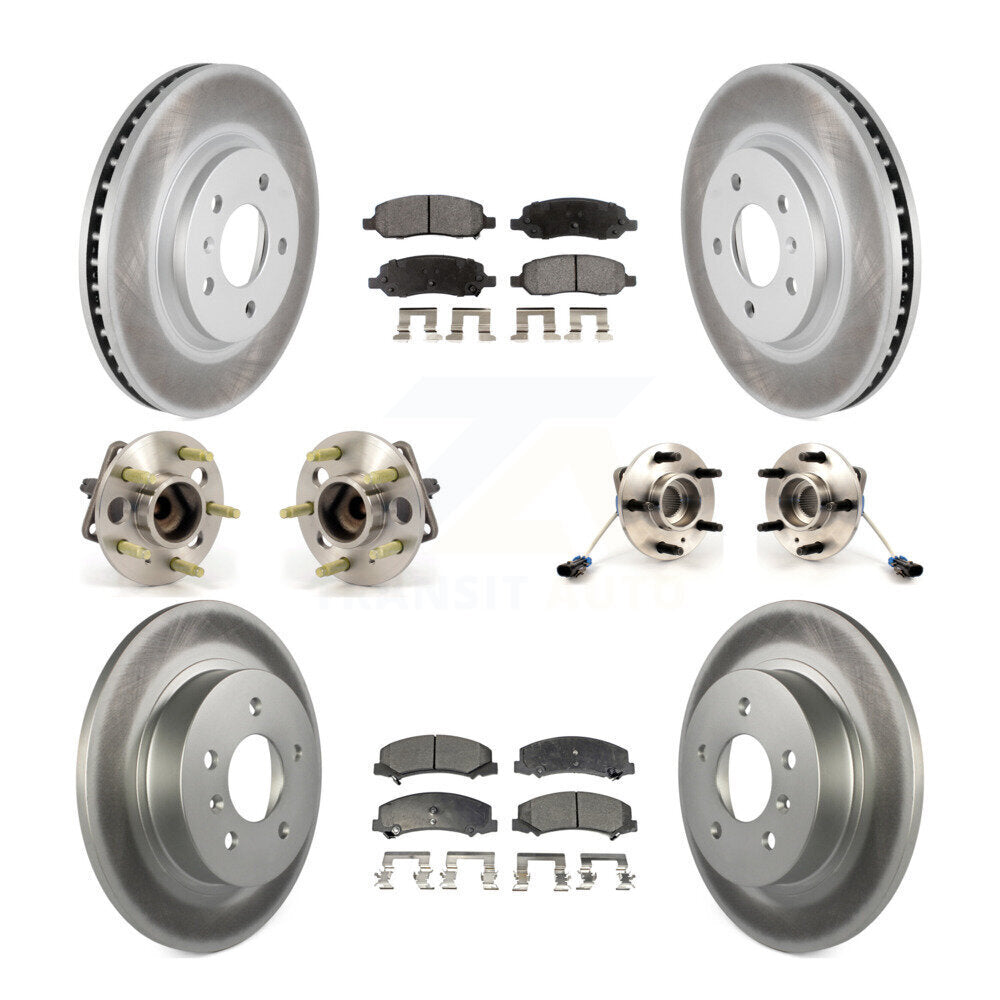 Kit de plaquettes de Rotor de frein à disque revêtues de roulement de moyeu avant et arrière (10 pièces) pour Buick Lucern