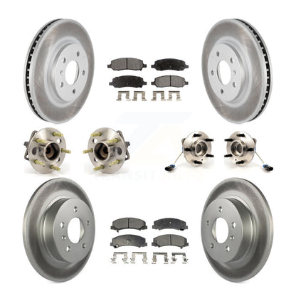 Kit de plaquettes de Rotor de frein à disque revêtues de roulement de moyeu avant et arrière (10 pièces) pour Buick Lucern