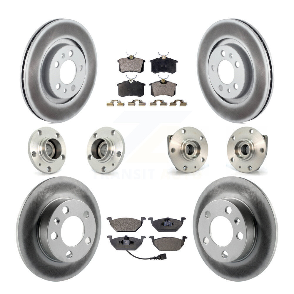 Kit de plaquettes de rotor de frein, roulement de moyeu avant et arrière (10 pièces) pour Volkswagen Golf Cit