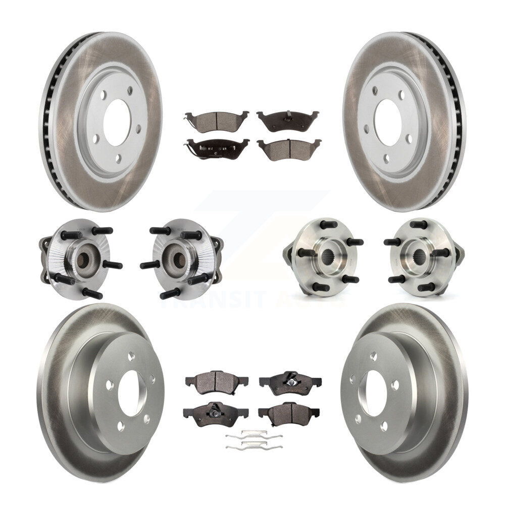 Kit de plaquettes de Rotor de frein, manteau de roulement avant et arrière (10 pièces) pour remorquage Dodge Grand Caravan