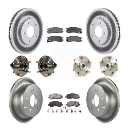 Kit de rotor et de plaquettes de frein revêtus de roulement de moyeu avant et arrière (10 pièces) pour Mitsubishi Galan