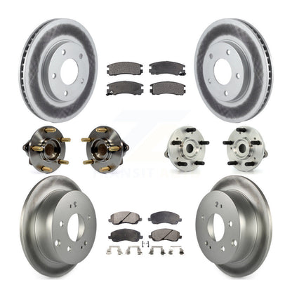 Kit de rotor et de plaquettes de frein revêtus de roulement de moyeu avant et arrière (10 pièces) pour Mitsubishi Galan