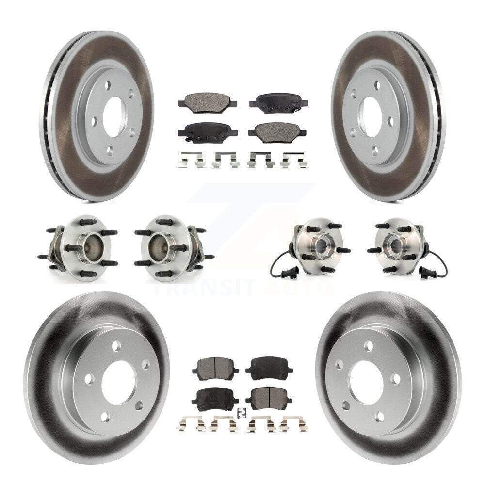 Kit de plaquettes de Rotor de frein revêtues de roulement de moyeu avant et arrière (10 pièces) pour Chevrolet Malibu G