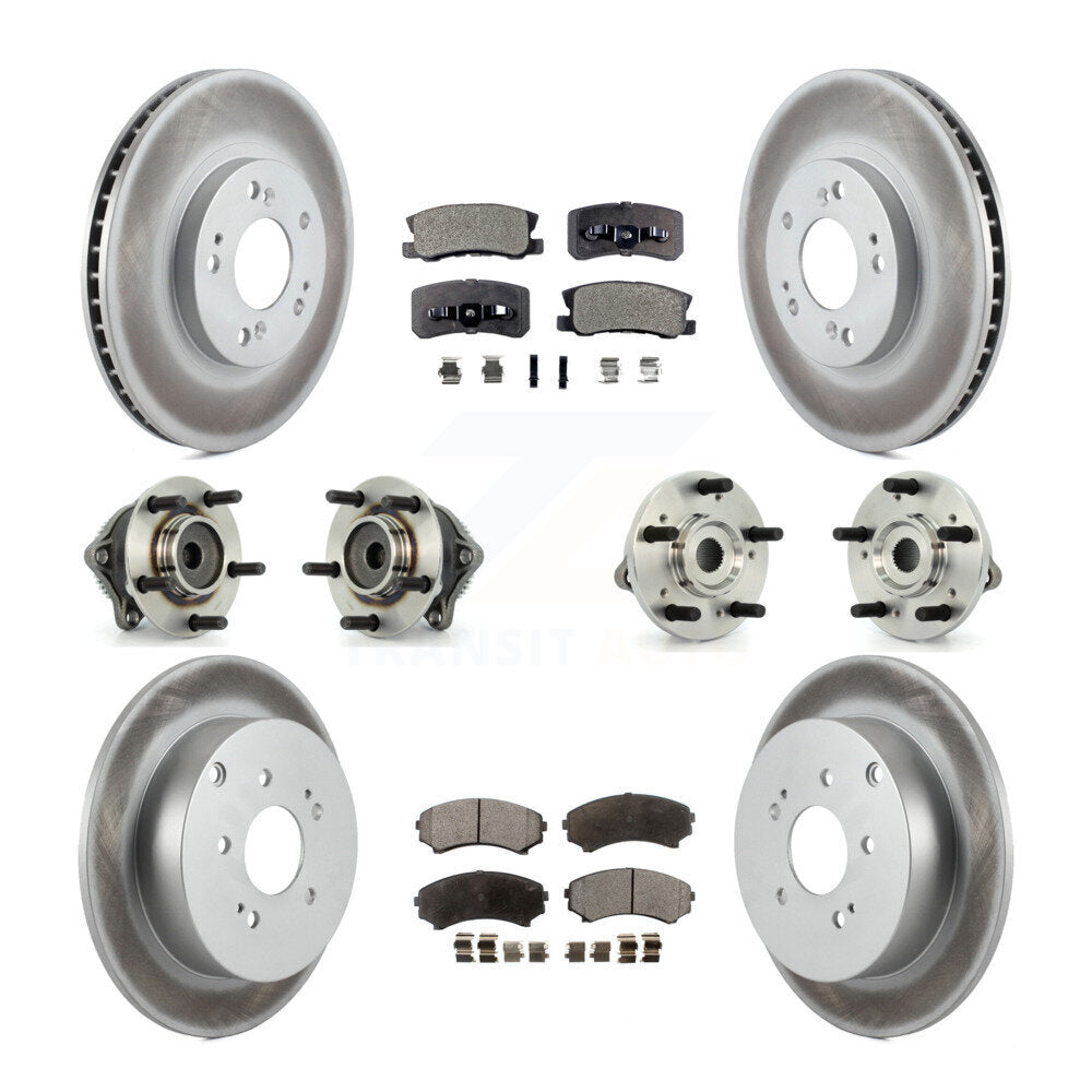 Kit de plaquettes de Rotor de frein revêtues de roulement de moyeu avant et arrière (10 pièces) pour Mitsubishi Endeavo