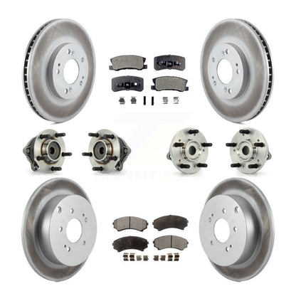 Kit de plaquettes de Rotor de frein revêtues de roulement de moyeu avant et arrière (10 pièces) pour Mitsubishi Endeavo
