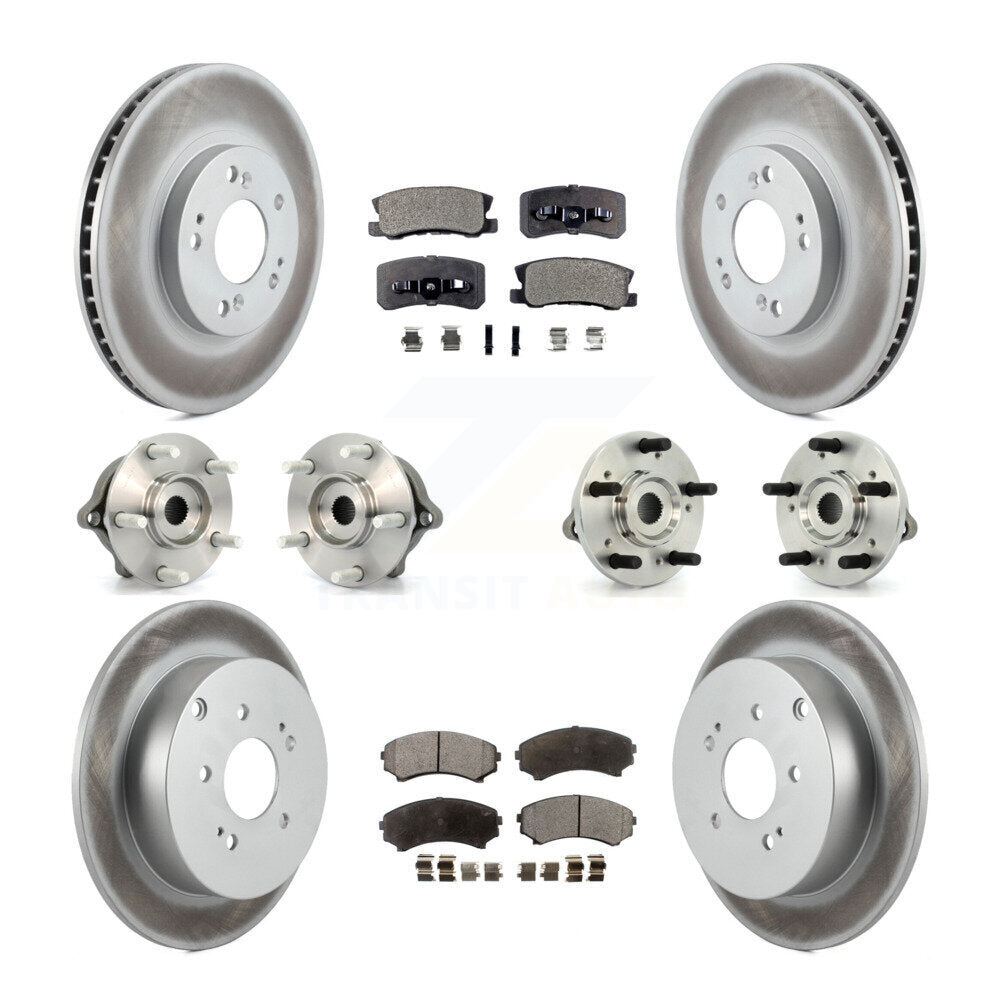 Kit de plaquettes de Rotor de frein revêtues de roulement de moyeu avant et arrière (10 pièces) pour Mitsubishi Endeavo
