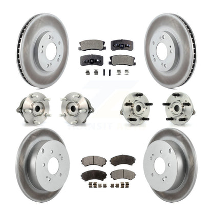 Kit de plaquettes de Rotor de frein revêtues de roulement de moyeu avant et arrière (10 pièces) pour Mitsubishi Endeavo