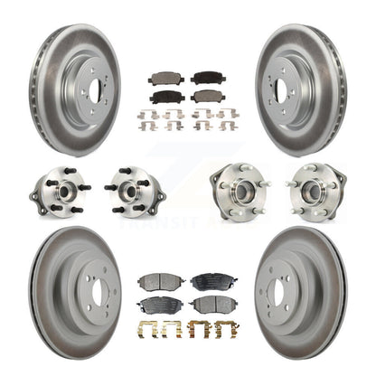 Kit de plaquettes de rotor de frein à disque revêtues de roulement de moyeu avant et arrière (10 pièces) pour Subaru Legac
