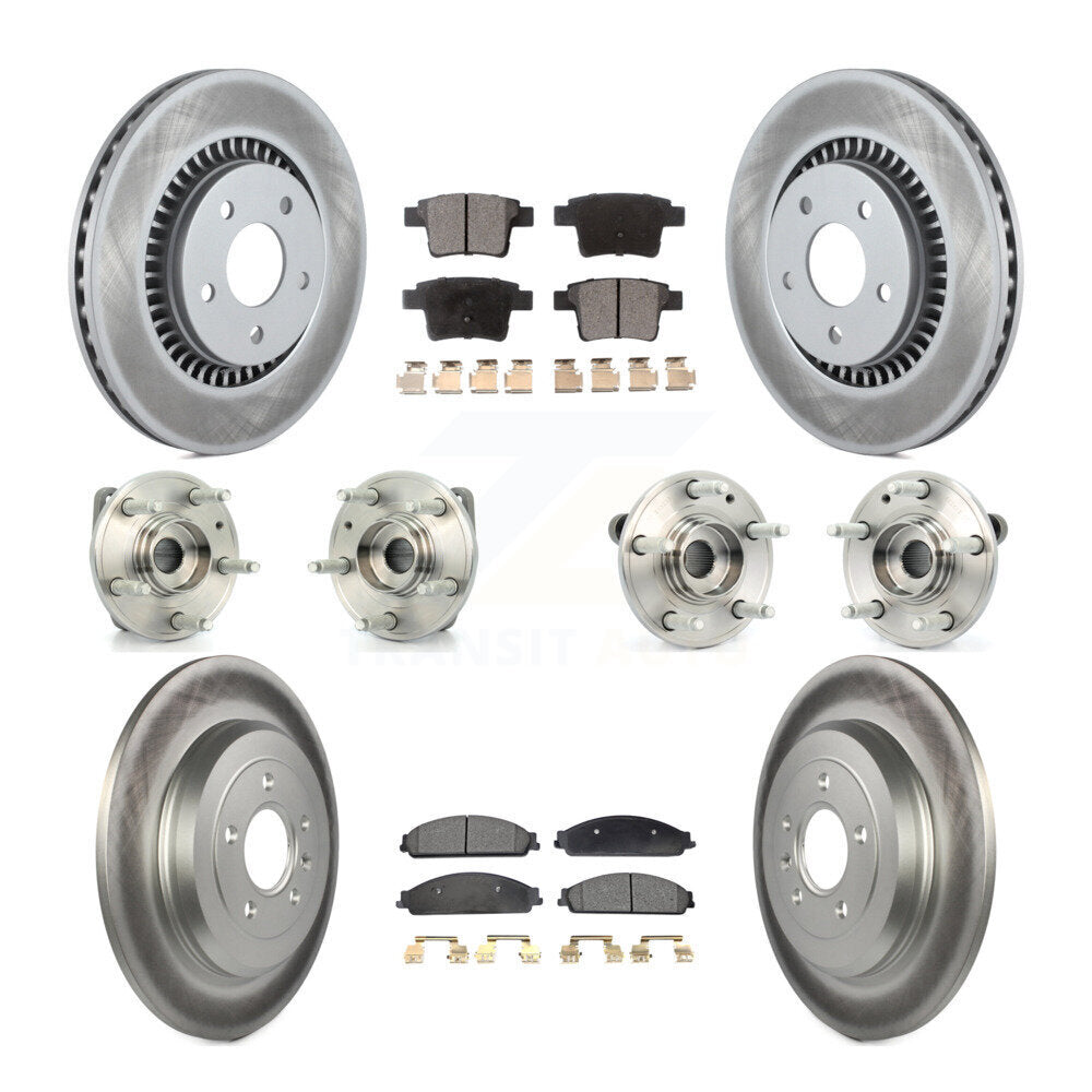 Kit de plaquettes de Rotor de frein revêtues de roulement de moyeu avant et arrière (10 pièces) pour Ford Five Hundres