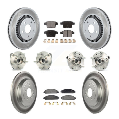 Kit de plaquettes de Rotor de frein revêtues de roulement de moyeu avant et arrière (10 pièces) pour Ford Five Hundres