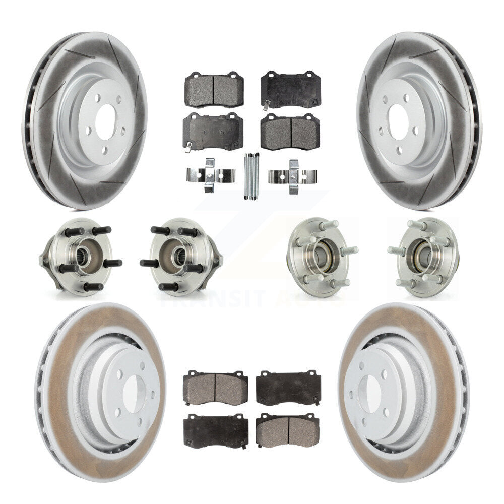 Kit de plaquettes de rotor de frein enduites de roulement de moyeu avant et arrière (10 pièces) pour Chrysler 300 Dodge