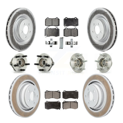 Kit de plaquettes de rotor de frein enduites de roulement de moyeu avant et arrière (10 pièces) pour Chrysler 300 Dodge