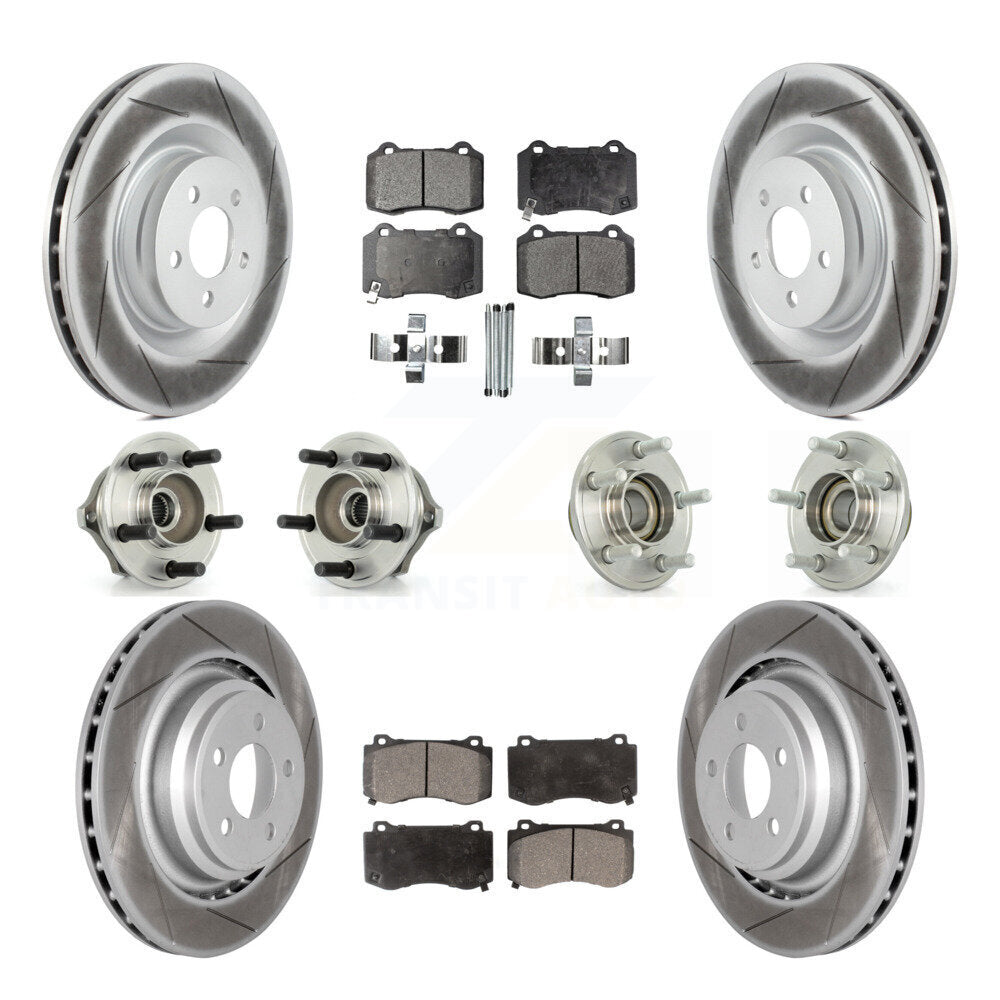 Kit de plaquettes de rotor de frein enduites de roulement de moyeu avant et arrière (10 pièces) pour Chrysler 300 Dodge