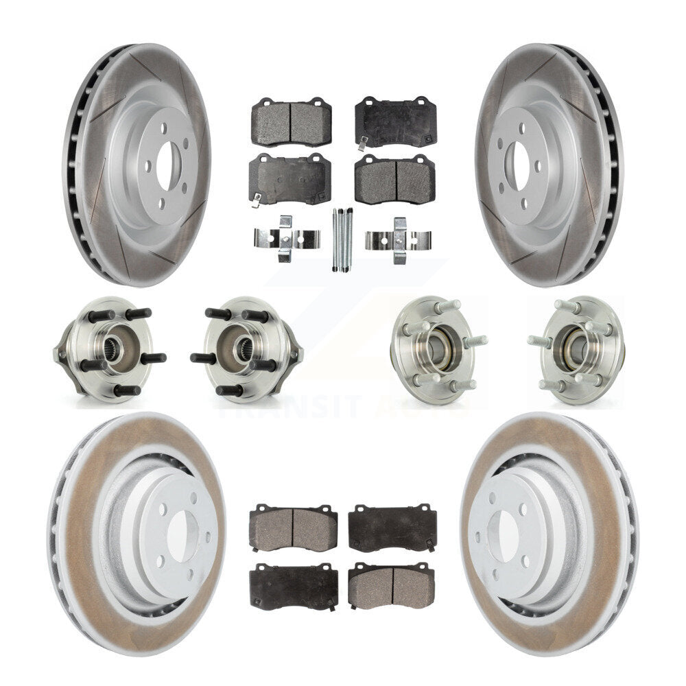 Kit de plaquettes de rotor de frein enduites de roulement de moyeu avant et arrière (10 pièces) pour Chrysler 300 Dodge