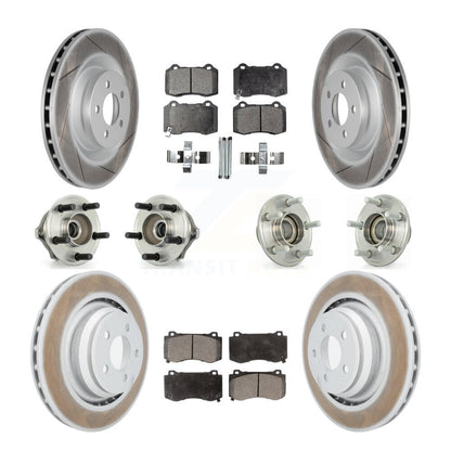 Kit de plaquettes de rotor de frein enduites de roulement de moyeu avant et arrière (10 pièces) pour Chrysler 300 Dodge