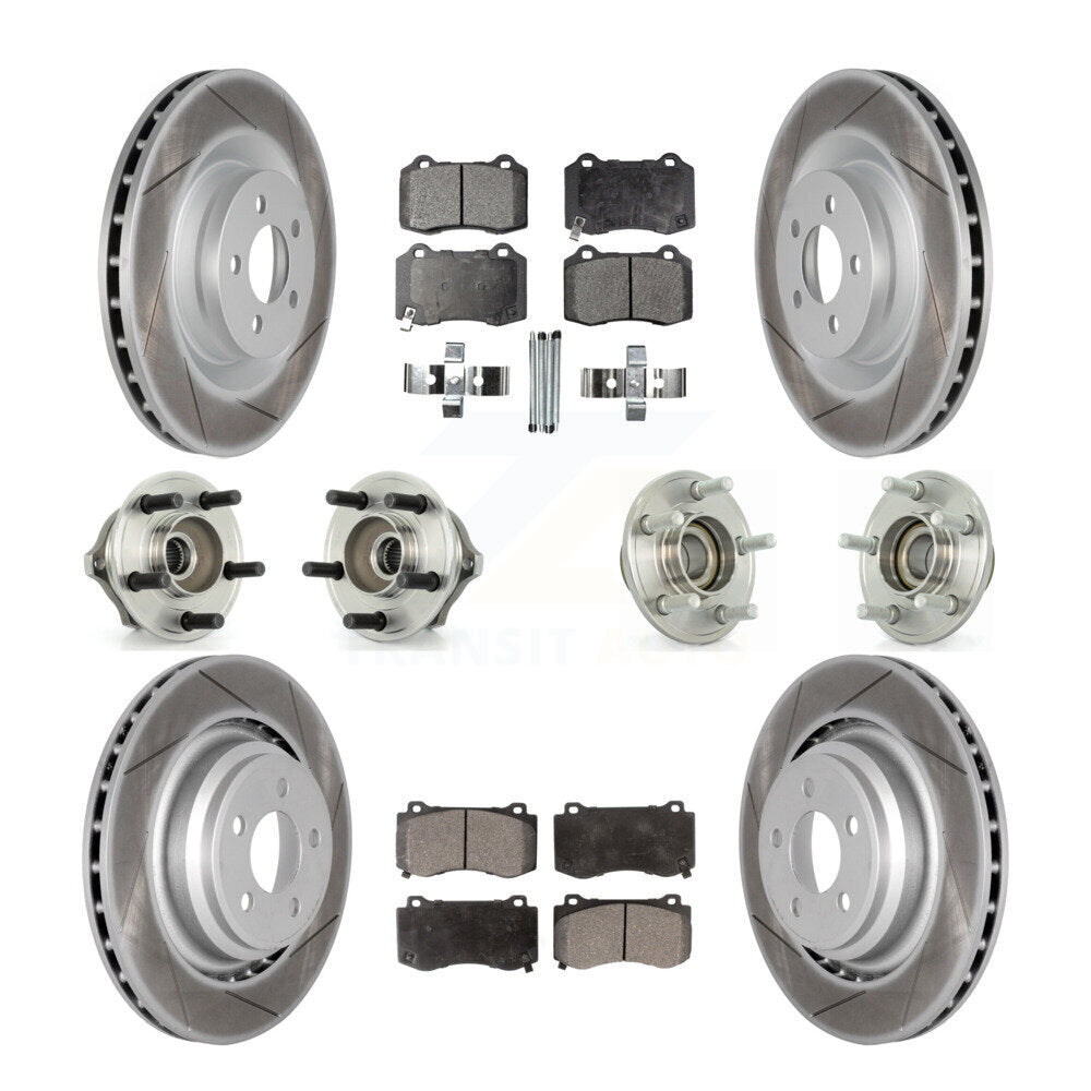 Kit de plaquettes de rotor de frein enduites de roulement de moyeu avant et arrière (10 pièces) pour Chrysler 300 Dodge