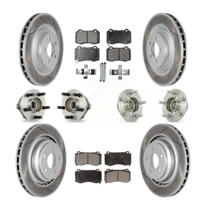 Kit de plaquettes de rotor de frein enduites de roulement de moyeu avant et arrière (10 pièces) pour Chrysler 300 Dodge
