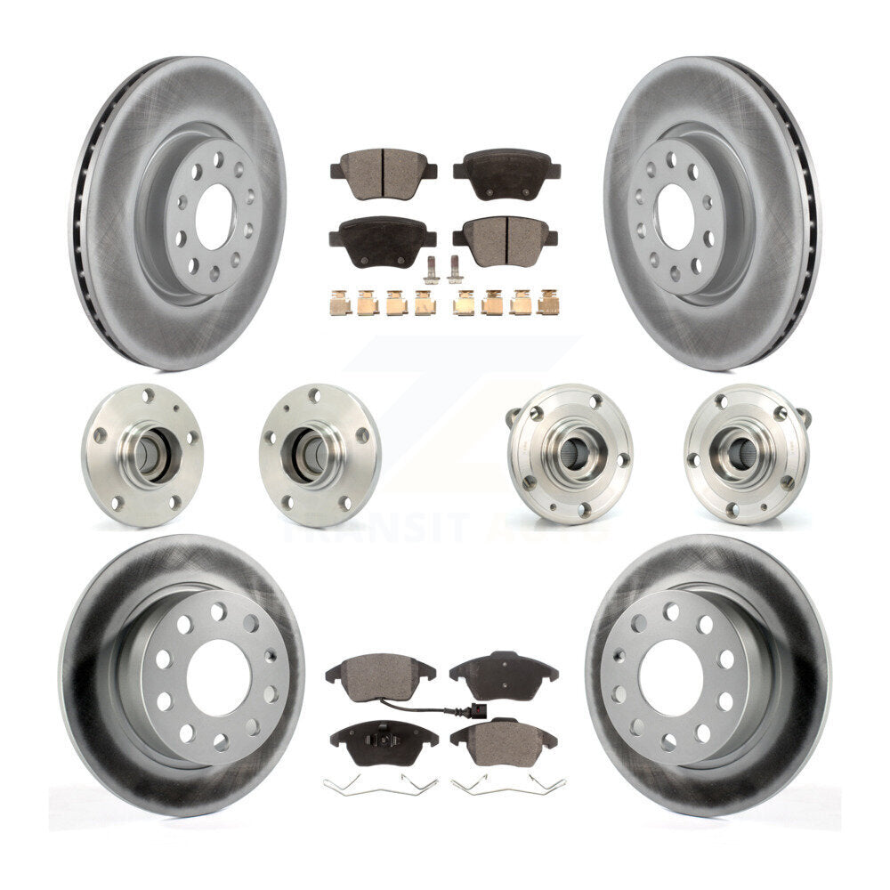 Kit de plaquettes de Rotor de frein, roulement de moyeu avant et arrière (10 pièces) pour Volkswagen Jetta 2.0