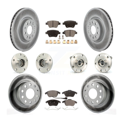 Kit de plaquettes de Rotor de frein, roulement de moyeu avant et arrière (10 pièces) pour Volkswagen Jetta 2.0