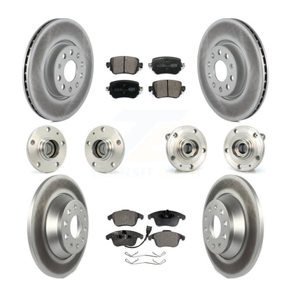 Kit de rotors et plaquettes de frein revêtus de roulement de moyeu avant et arrière (10 pièces) pour Audi Q 2016 – 2018