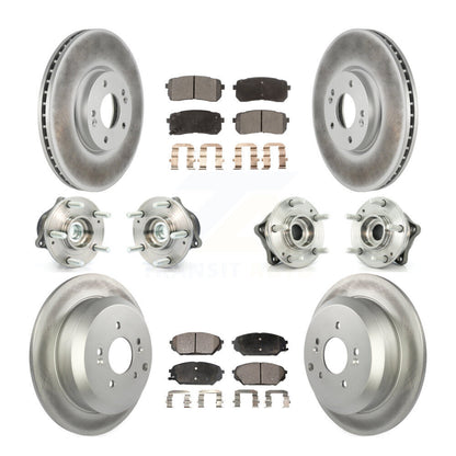 Kit de plaquettes de rotor de frein, roulement de moyeu avant et arrière (10 pièces) pour Hyundai Veracruz FW