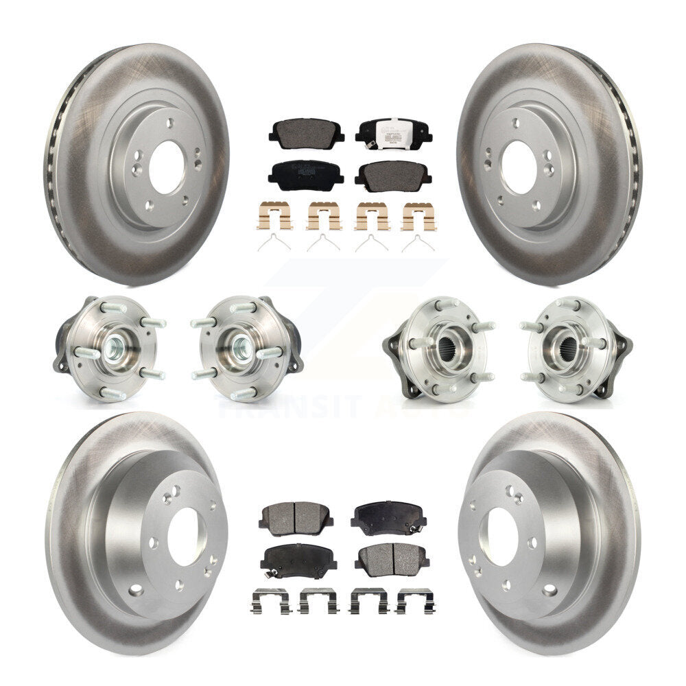 Kit de plaquettes de rotor de frein, roulement de moyeu avant et arrière (10 pièces) pour Kia Sorento FW 14-15