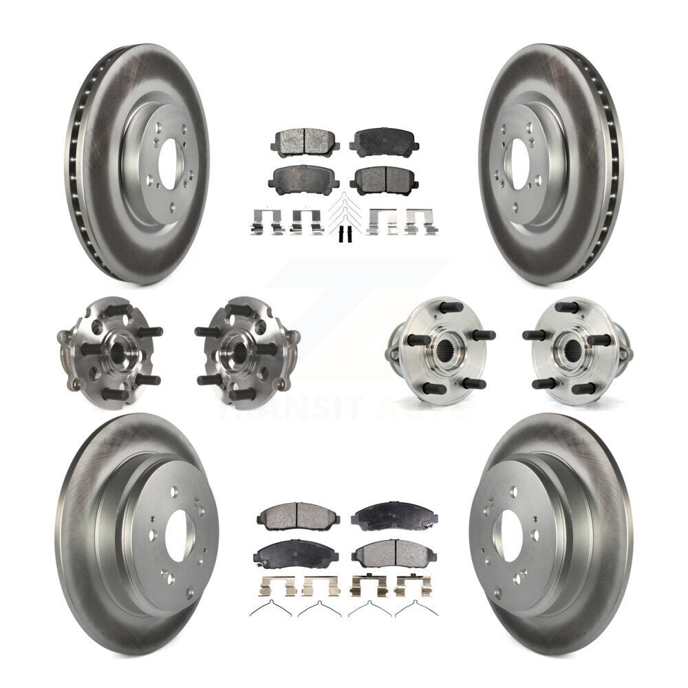 Kit de plaquettes de Rotor de frein, roulement de moyeu avant et arrière (10 pièces) pour Honda Pilot Acura MD