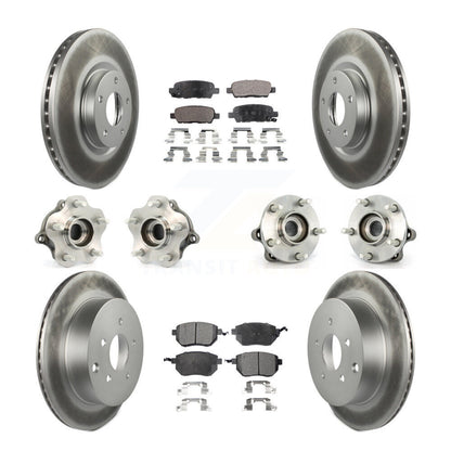 Kit de rotor et de plaquettes de frein revêtus de roulement de moyeu avant et arrière (10 pièces) pour Nissan Murano AW